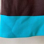 Lisa Perry Wool Brown and Teal Blue Mod Mini Shift Dress size 2 Photo 7