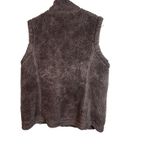 Free Country  Sherpa Fleece Vest Brown Zip up Cozy outdoor Layer Women's size XL Photo 5
