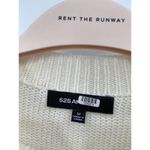 525 America  White Love Peace Intarsia Knit Crewneck Long Sleeve Pullover Sweater Photo 4