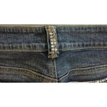 Bisou Bisou Womens  Embellished Rhinestone Pocket Boot Cut Low Rise Jeans Sz 2 Photo 5