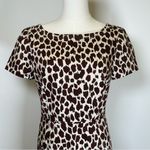 J.Crew New! Brown Giraffe Print V-Back Cotton Dress Women’s Size 6P Photo 1