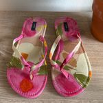 J.Crew  Printed Fabric Flip Flop Thong Sandals, 8 Photo 1