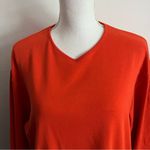 Hugo Boss Boss By  • Red Orange V Neck Long Sleeve Top Photo 1