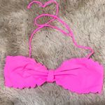 LA Hearts | Neon Pink Scalloped Bikini Top Medium Photo 2