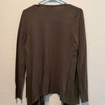 INC International Concepts Olive Fringe Cardigan Faux Suede Boho Size L Earthy Green Size L Photo 6