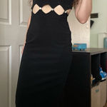 American Vintage Vintage 90s L.A Glow Diamond Cut Out Rhinestone‎ Glitter Prom Dress Gown Sz S Photo 0