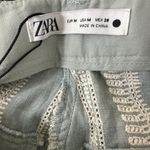 ZARA Blogger Favorite Embroidered Eyelet Button Blouse Pants Medium NEW Photo 11