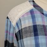 Vintage America Roll Tab Button Down Plaid Shirt Size Large Photo 1