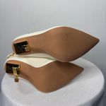 Cape Robbin  Joelle White Ankle Boots Gold Chain Pointed Toe Heels Size6(B79) Photo 5