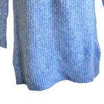 ZARA  Pullover Knit Ribbed Short Sweater Dress Mock Neck Light Blue Color XS Photo 5
