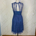 BHLDN  Hitherto Celia Lace Dress in Blue Bridesmaid Size US‎ 6 *Missing Belt Photo 10