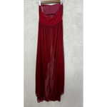 Vintage Y2K Babydoll Top Womens Small Burgundy Studded Sheer‎ Chiffon Fairy Boho Red Photo 1