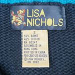 Vintage 90s, Lisa Nichols Christmas Santa Sweater Black Size M Photo 14