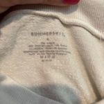 Summersalt  The Softest French‎ Terry Pullover Blue White Sand Size Small Photo 3