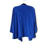 Alfred Dunner Women M Cardigan Blue Textured Open Front Top Set Office Casual Photo 1