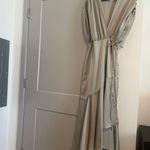 ASOS Satin Green Wrap Dress Photo 1