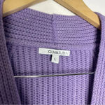 Olivia Rubin Revolve Tally Colorblock Cardigan Sweater Size Large Purple Green Photo 4