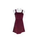 American Eagle Women's Burgundy Corduroy Pinafore Mini Dress Overalls Cute XS Photo 5