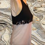 PINK - Victoria's Secret Pink brand black and white tank with sequins Photo 2
