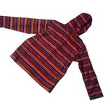 Chico's Vintage Design Rainbow Striped Long Sleeve Zip Up Hoodie Size 3 India Photo 1