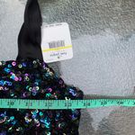 Free People NWT  Intimately Black Tie Strap Sequin Cami Top Sz M Medium Rtl $68 Photo 5