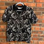 Coral Bay Golf womens golf printed polo shirt black and white large Photo 0