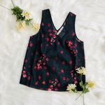 A New Day black floral sheer sleeve top Photo 0