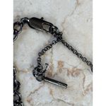 Kenneth Cole Layered Gunmetal Chain Necklace With Black & Clear Faceted Beads & Photo 2