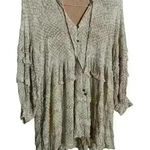 By Together  brown and white dot boho mini dress sz small d13 Photo 0