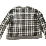 Banana Republic Women's Small Oversized Short Wool Blend Plaid V-Neck Sweater Photo 3