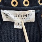 St. John  Dark Blue Short Sleeve Top with Metallic Details Sz 2 Photo 1