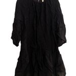 H&M Balloon-Sleeved Skater Black Dress Size Medium Photo 1