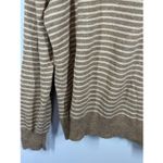 B33 J. Crew 100% cotton striped Women long sleeve sweater size large Tan Photo 4