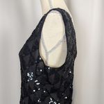 DKNY Vintage  Silk Sequin Sheer Cami Tank Top  Black Size Medium Photo 7
