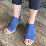 Caslon  Blue Suede Wedges Photo 2