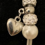 Silver‎ Heart Charms Bracelet Photo 0