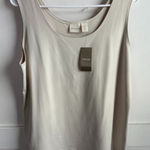 Chico's NWT  Cement Microfiber Basic Knit Contemporary Tank Top Photo 0