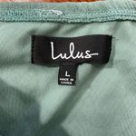 NWT Lulu’s All The Sage One Shoulder Ruffle Dress ~ size Large Green Photo 9