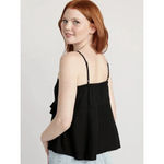 Old Navy Layered Frill Cami Tank Top Black Size Medium NWT Photo 6