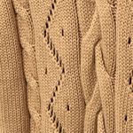 Talbots  Women's Cable Knit Pullover Sweater Brown Medium Fisherman Chunky‎ Photo 3