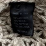 Berretti Sweater Womens Small Tan Open Knit Wool Alpaca Neutral Minimalist Photo 5