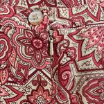 Talbots  100% silk Red and Gold Paisley Maxi Skirt Size 10 Photo 2