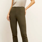 MM.LaFleur The Foster Cigarette Pant - PowerStretch Size 16 Olive Green Photo 0