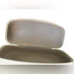 Michael Kors  White Oversized Textured Hardshell Clam Sunglasses Glasses Case Photo 6