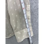 EXPRESS  Women's button Down Shirt Polka Dot Roll Tab Sleeve Size Small Sheer Photo 5