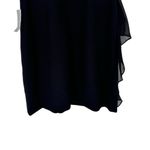 Eliza J Ruffle Front Mini Dress in Black size 6 NWT Sleeveless Crew Neck Photo 7