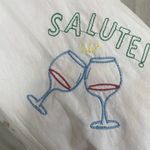 JANE + DELANCEY Embroidered Button Up Shirt sz M White Italian Novelty Vacation Size M Photo 6