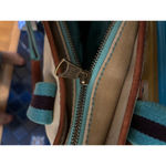 Gap  Women's Tote Bag, One Size, Beige & Teal circa 2006 Photo 3