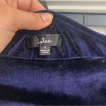 Lulus Lulu’s women’s small mini skirt velvet ruched dark navy deep purple bodycon Photo 1