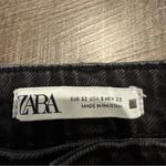 ZARA  Black Denim High Waisted Mom Jeans Photo 3